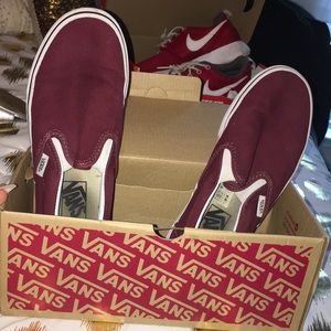Maroon vans